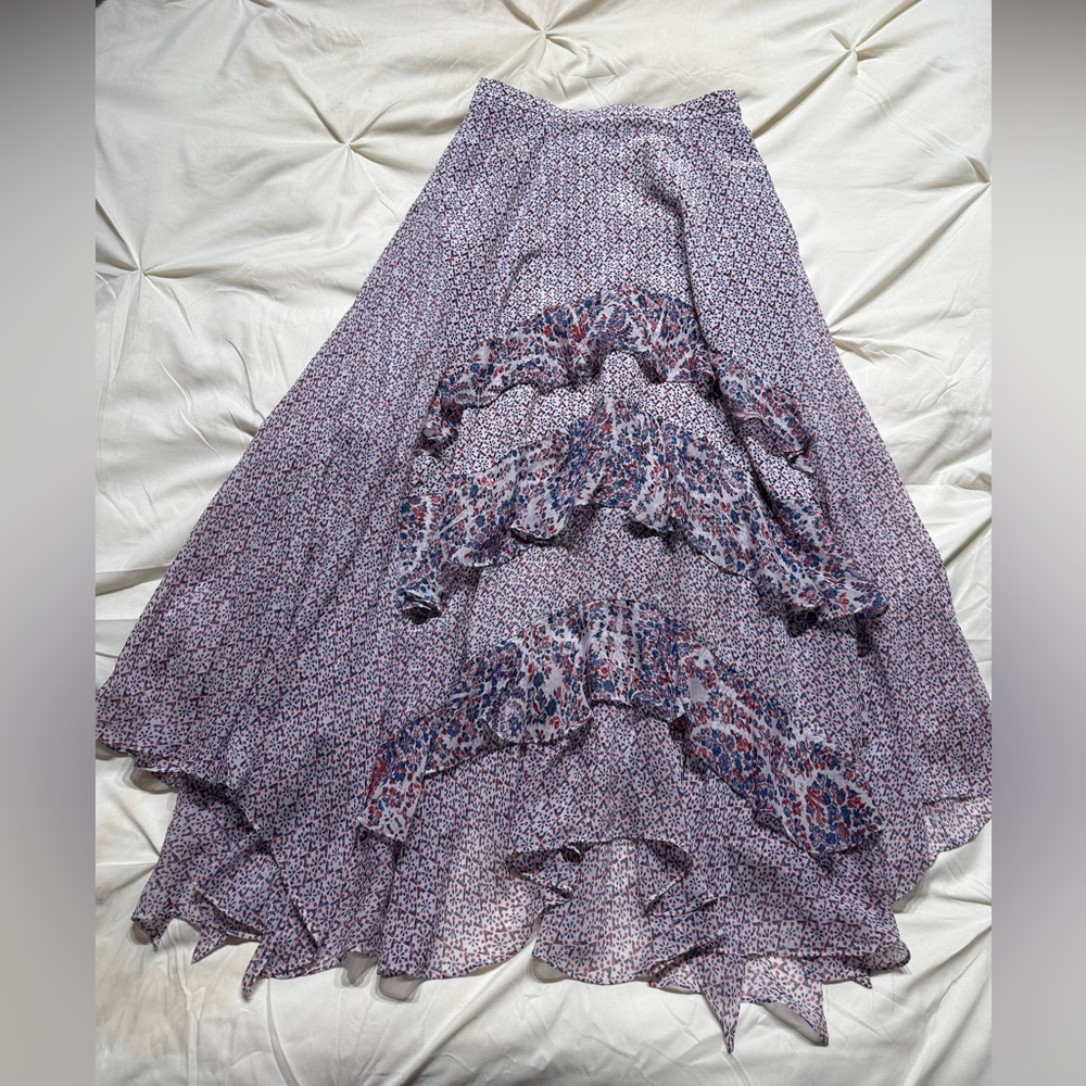 Rebecca Taylor Patterned Midi Skirt